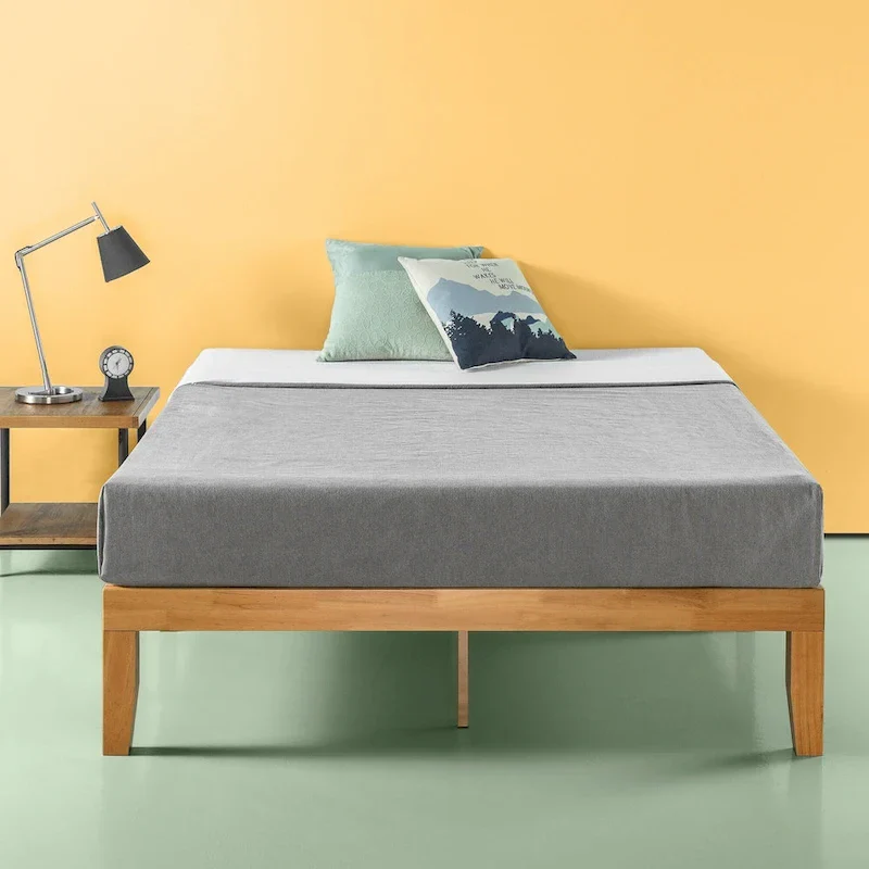 14-inch Natural Solid Wood Platform Bed