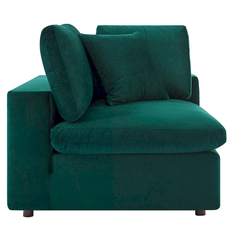 Commix Down Filled Overstuffed Velvet 7-Piece Sectional Sofa