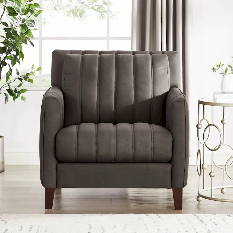 Hydeline Ennis Top Grain Leather Sofa and Chair Set - Sofa, Chair