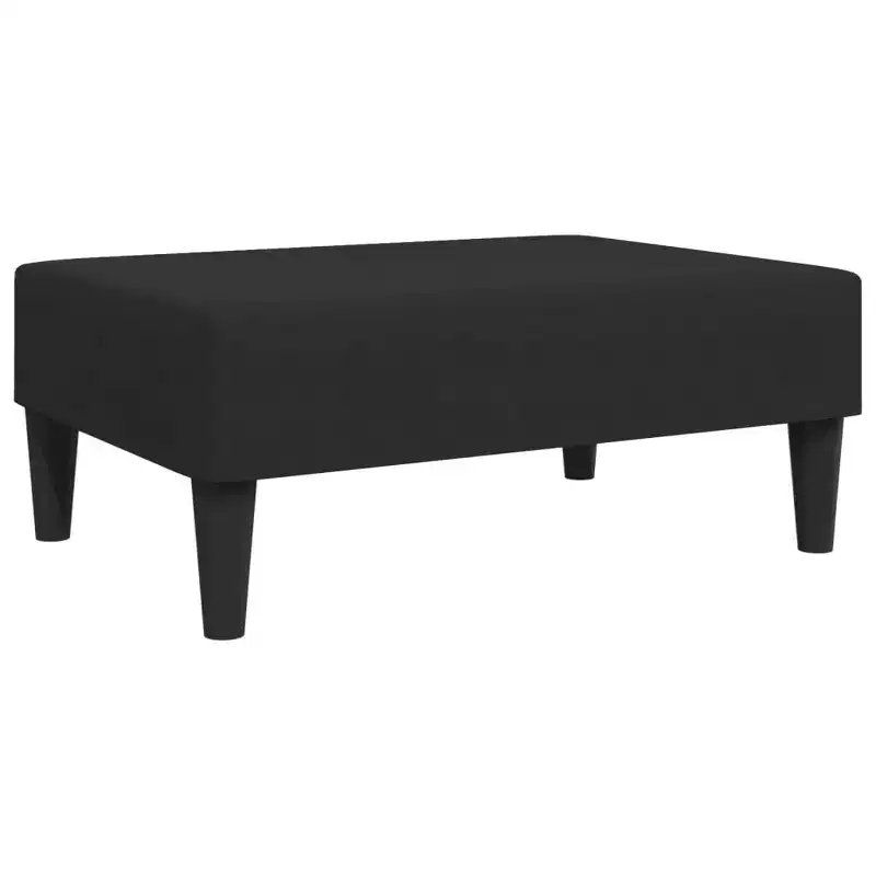 CLIHOME Modern Ottoman Footstool, Velvet Upholstered Pouf Stool for Footrest, Compact Accent Seating for Living Room