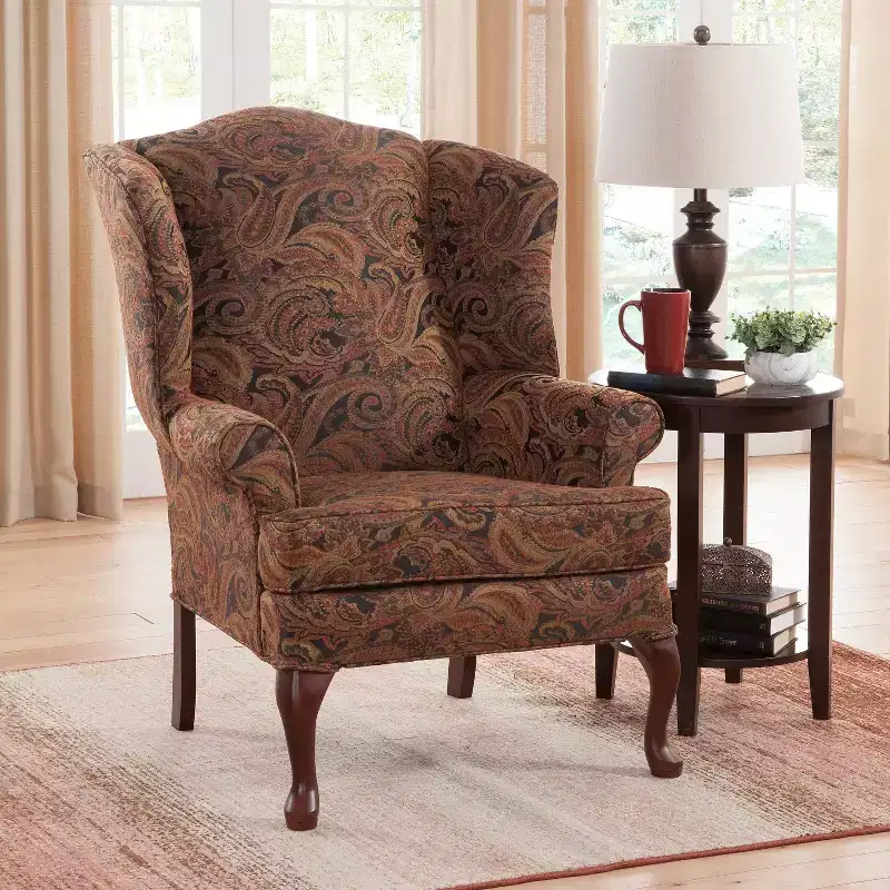 Comfort Pointe Paisley Traditional Wingback Accent Chair
