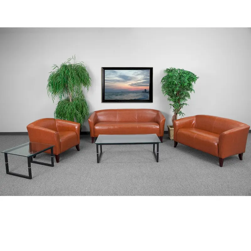 Reception Set with Wood Feet - 33.5 - 72.75W x 29 - 31D x 29H - 33.5 - 72.75W x 29 - 31D x 29H