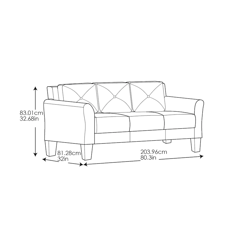 iLounge Harvard Microfiber Sofa