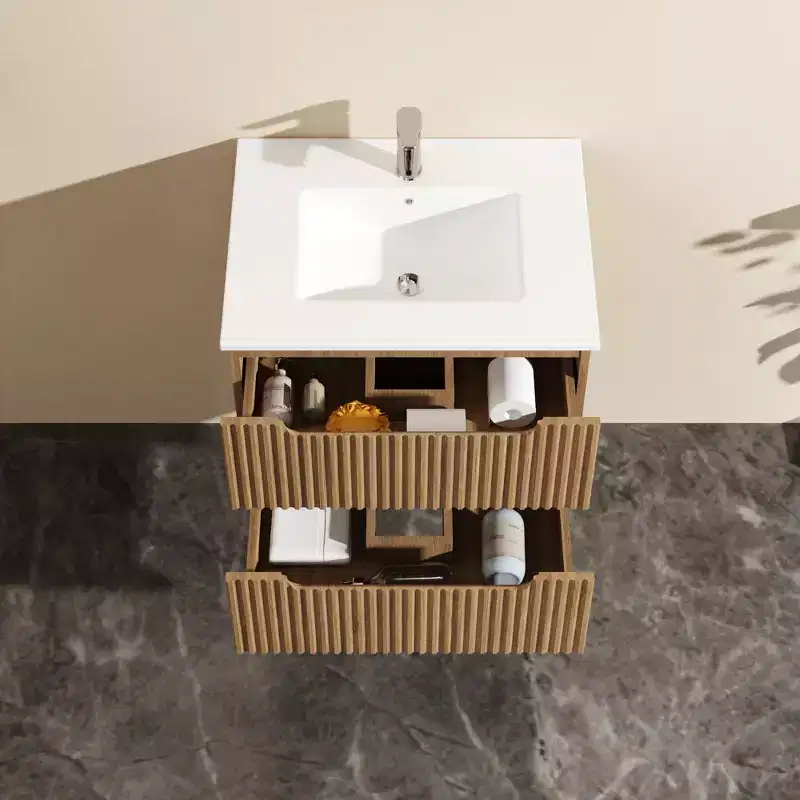 24-Inch Wall-Mount Bathroom Vanity Cabinet, Floating Design (Cabinet Only)
