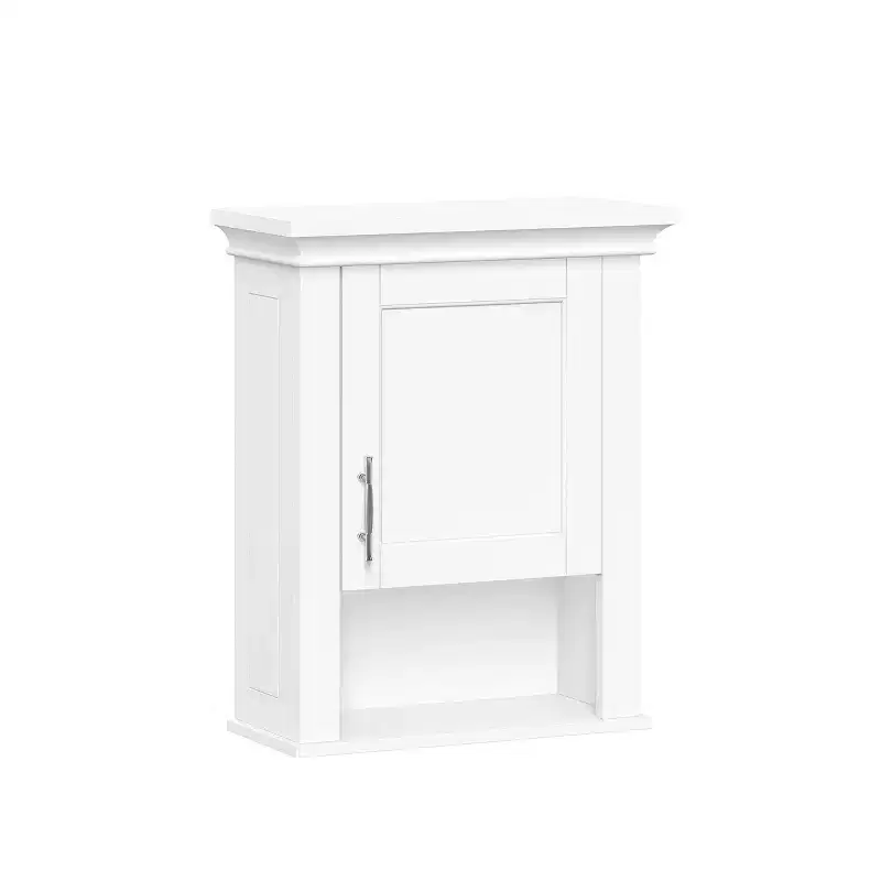 RiverRidge Home Somerset Single Door Bathroom and Laundry Wall Mount Storage Medicine Cabinet White