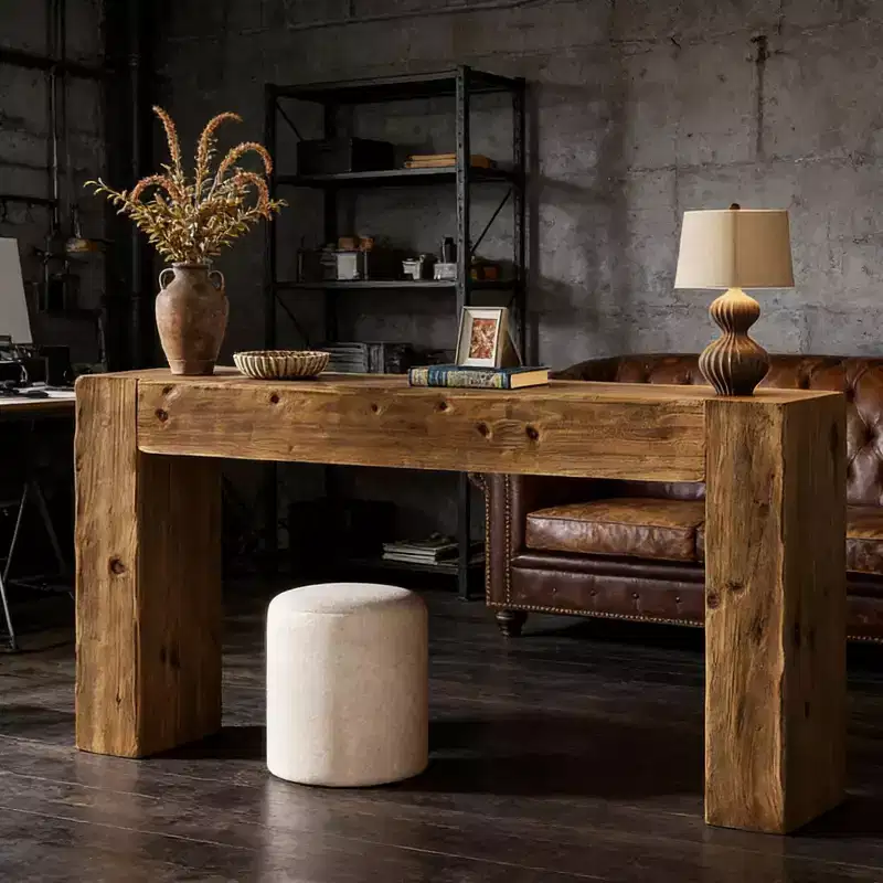 GDFStudio Karin 63W Solid Wood Console Table