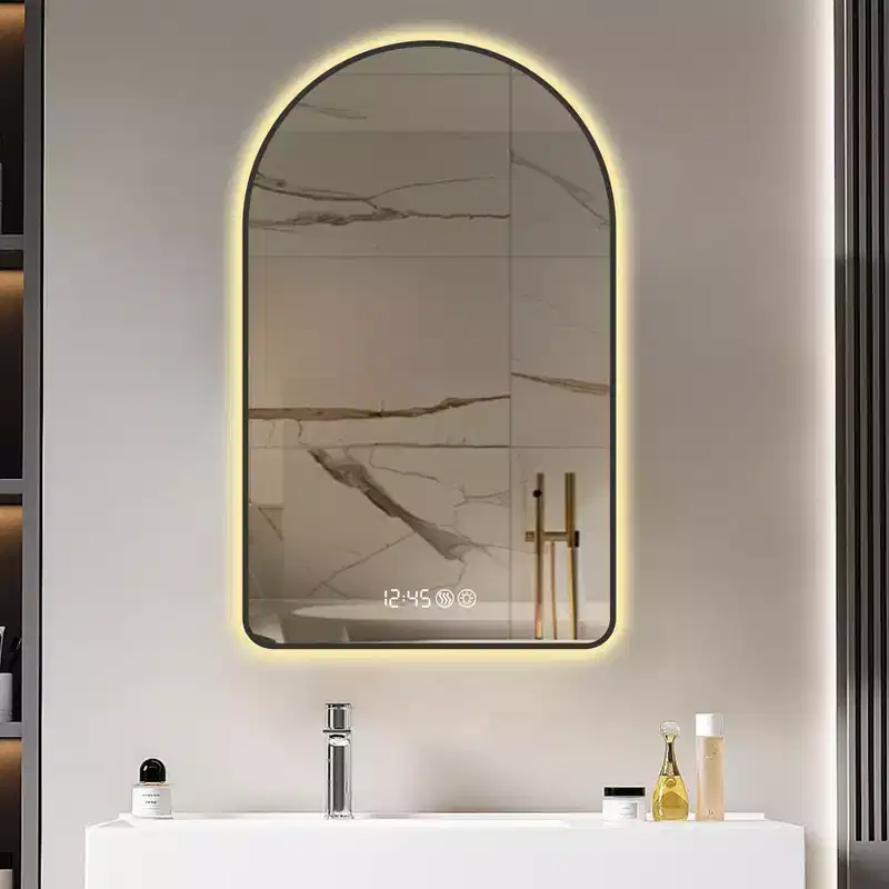 GDFStudio Corin Modern 48 Arched LED Bathroom Mirror with Three Color Temperatures