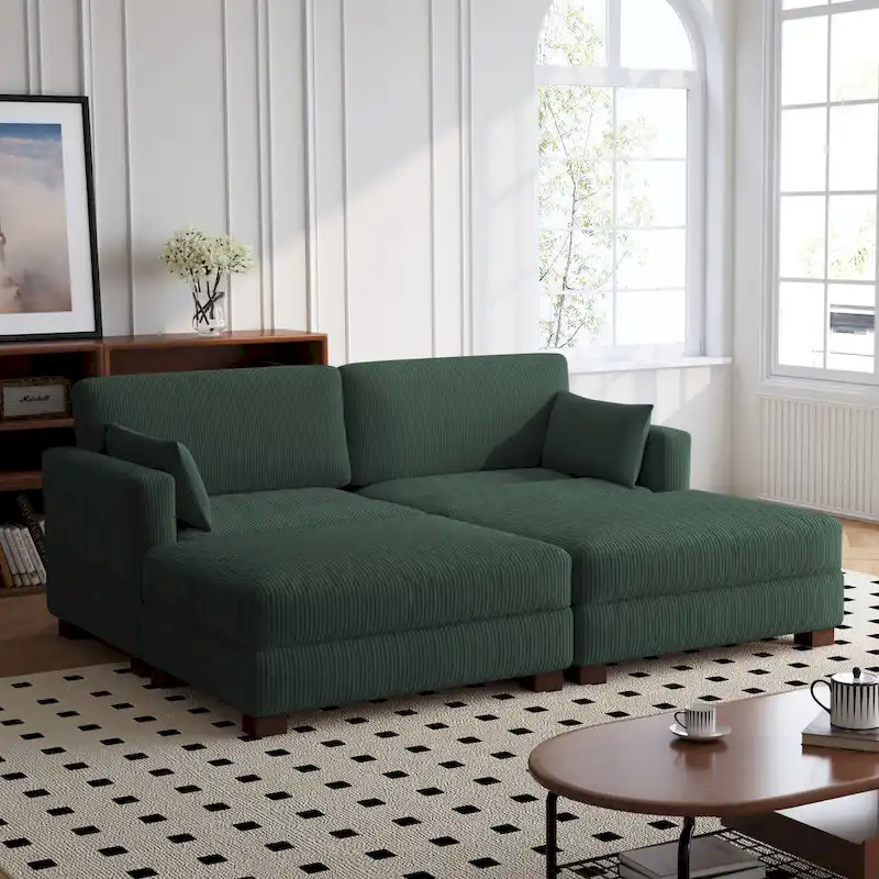 88 Convertible Larger Couch Modular Sectional Sofa Set