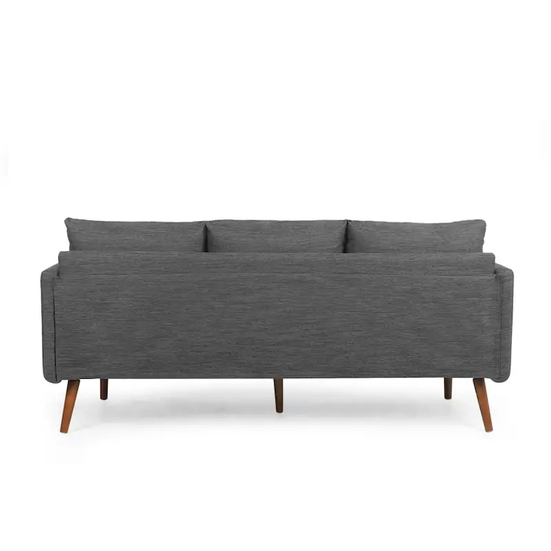 Modern 76.5 3-Seater Sofa with Birchwood Legs and Pillows