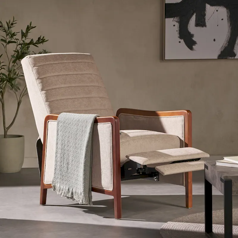 Anaura Channel Stitch Pushback Recliner by Christopher Knight Home