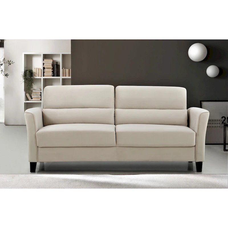 77.95 Mid Century Modern Upholstered Sloped Arms Living Room Sofa