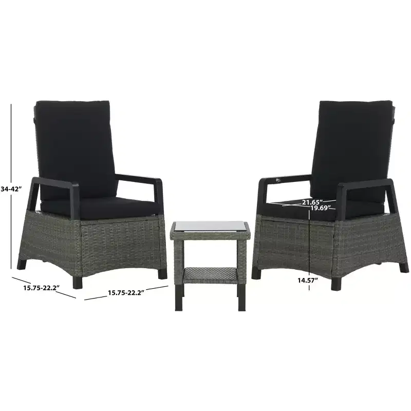 Herman Recliner 3 Piece Set - Indoor/Outdoor - PAT7540 - Safavieh