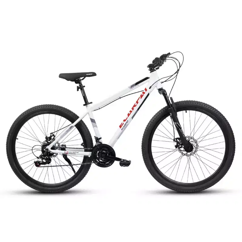 NAYSAYE Bicycle 27 Inch Mountain Bike with 21 Speed Shifter Suspension Fork and Disc Brakes for Men and Women, White, 53.54*7.68*28.35