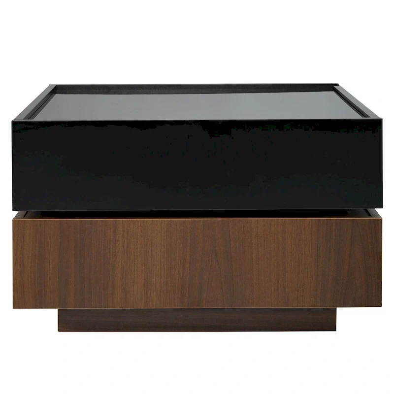 Rotating Coffee Table with 2 Drawers