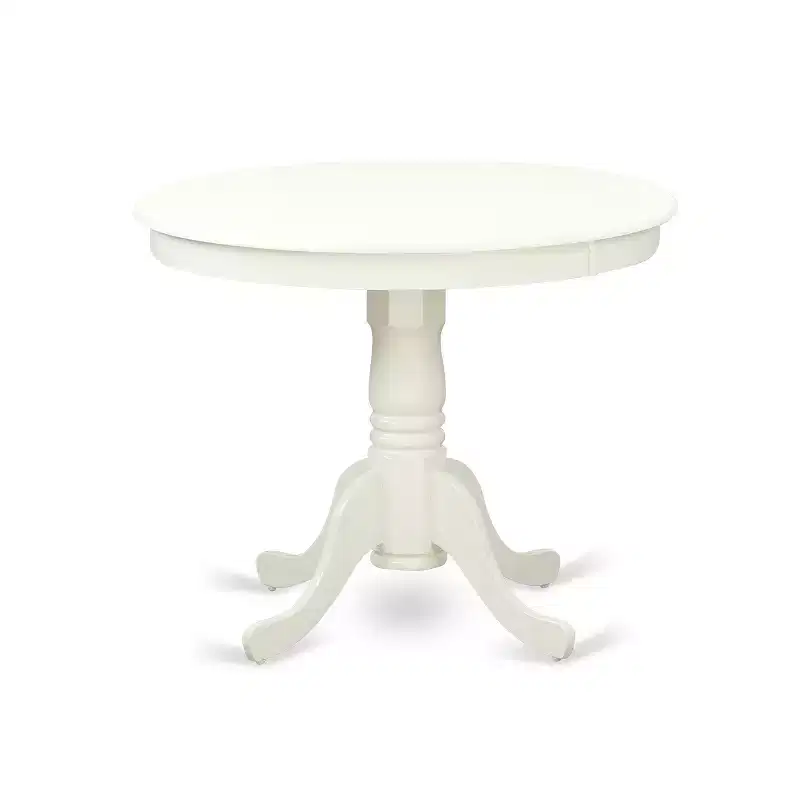 HomeStock Round Kitchen Dining Set Linen Fabric Chairs 36 Inch