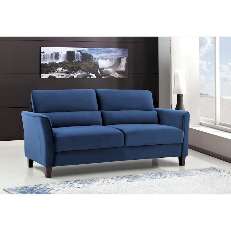 77.95 Mid Century Modern Upholstered Sloped Arms Living Room Sofa