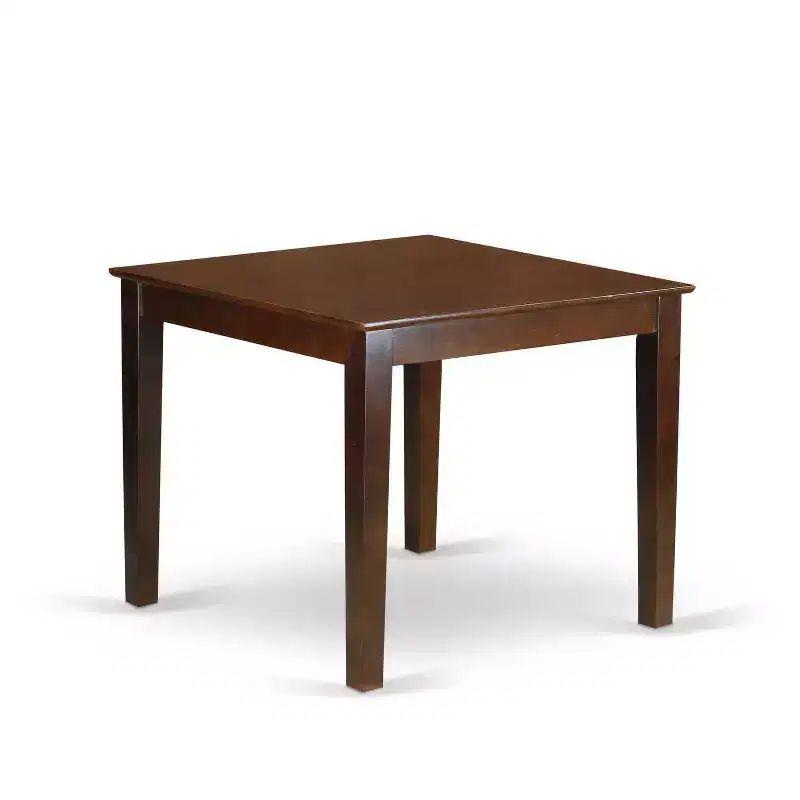 HomeStock 3-Pc Mahogany Finish Square Solid Wood Top Dining Table Set