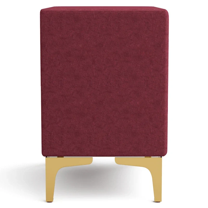 Glim Glam Fabric 2-Drawer Nightstand by Furniture of America