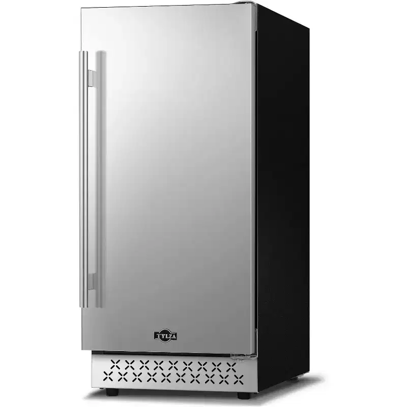 Hooure 120 Can Compact Drinks Cooler Freestanding Beverage FridgeSingle Zone Bar Refrigerator with Foam-Insulated Door