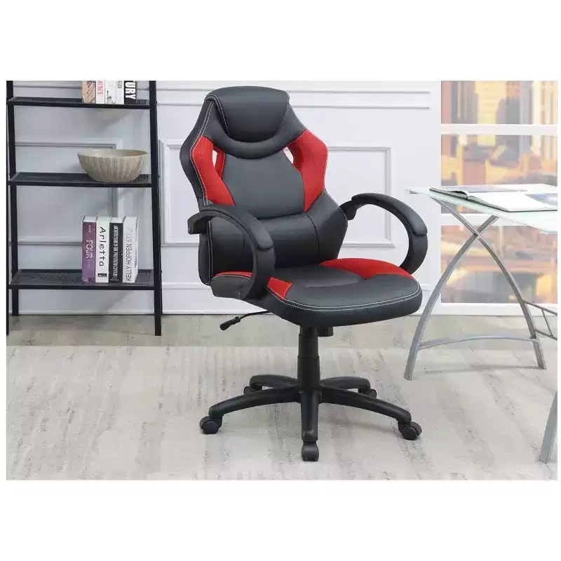 TUYOHW Swivel Gaming Chair with Adjustable Height&Wheels,Ergonomics Office Chairs Video Game Chaise for Office&Home,Upholstery Leisure Chair