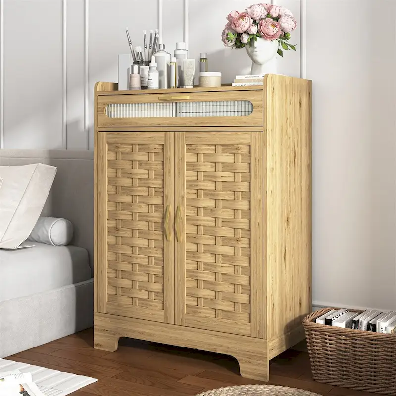 Modern Farmhouse Buffet Sideboard with Drawer and Adjustable Shelf