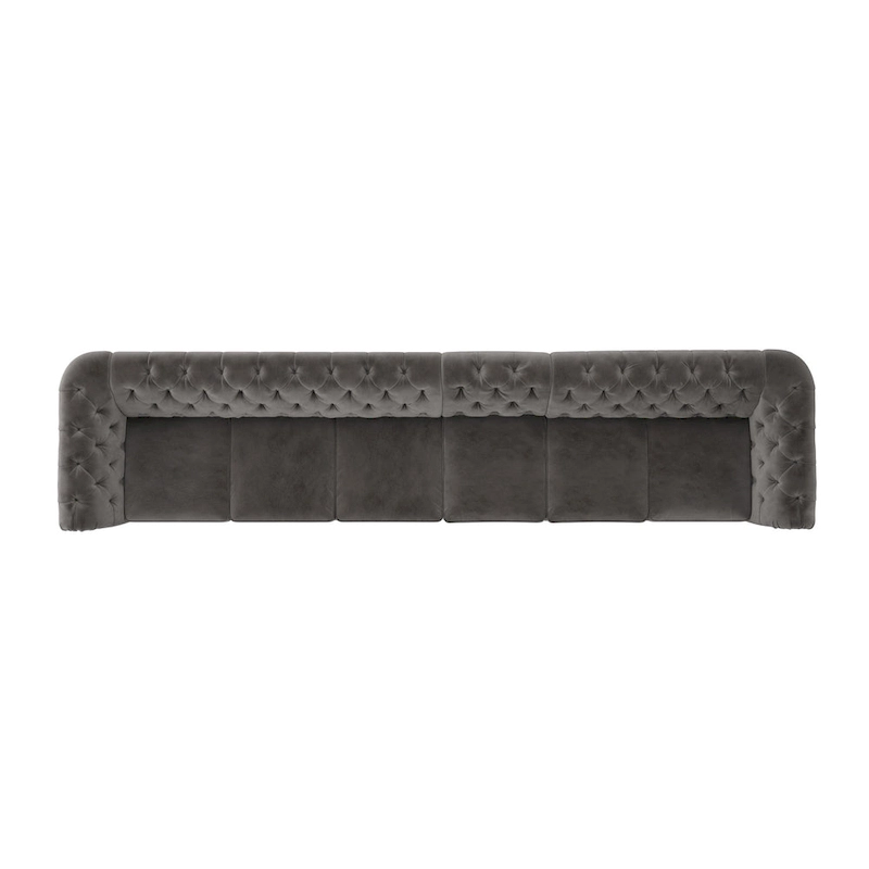 Knightsbridge Grey Extra Long Chesterfield Sofa by iNSPIRE Q Artisan