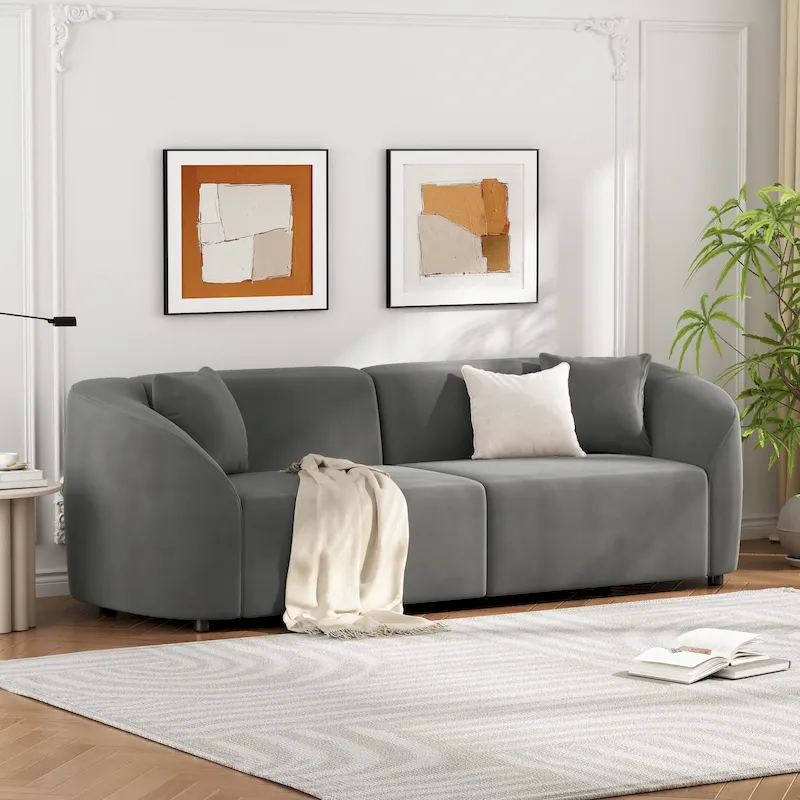 Christopher Knight Home - Allegra Sculptural 87 Curved Sofa