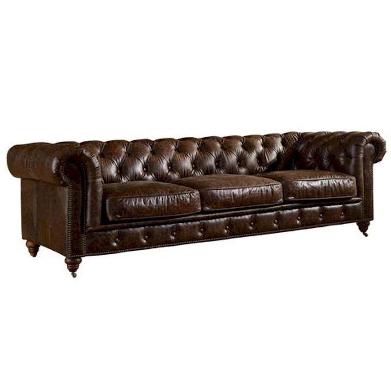Century Chesterfield Sofa - Light Chestnut Leather