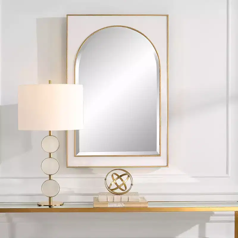 Antiqued Gold Leaf Wall Mirror 25 x 37 1/2