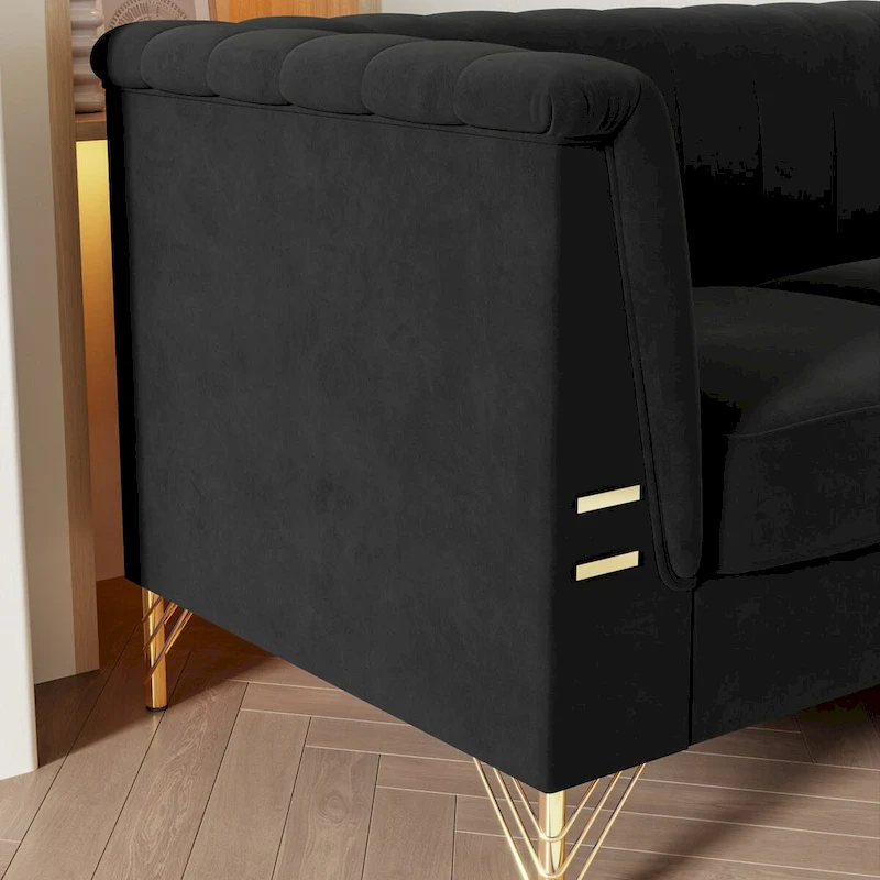 82.67 W Velvet Sofa