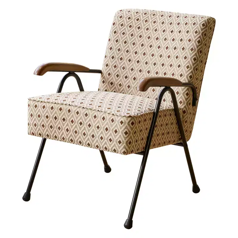 Pattern Colorful Fabric Armchair Modern Accent Chair High Back