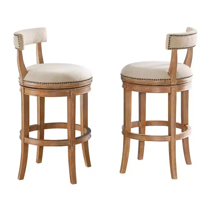 Set of 2 Hanover Swivel Bar Height Stools - Alaterre Furniture