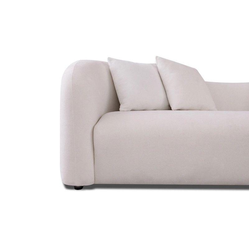 Hanar Mid Century Modern Luxury Tight Curved Back Boucle Sofa
