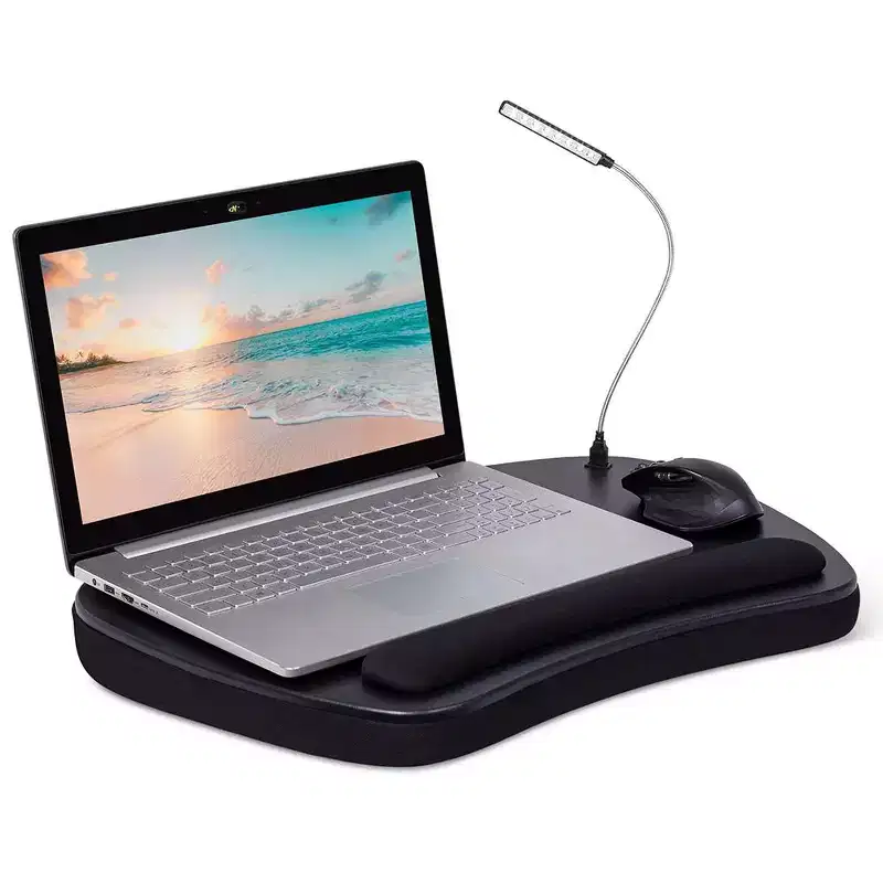 Oversized Memory Foam Lap Desk with USB Light for Laptops up to 17