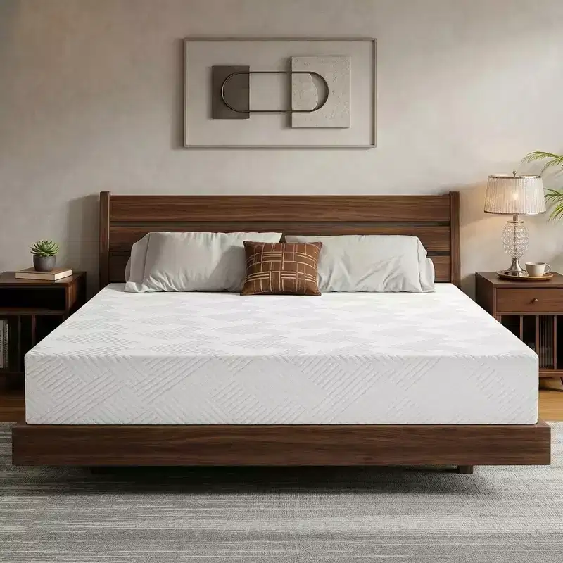 Memory Foam Mattress with Gel Layer and Removable Cover, 8