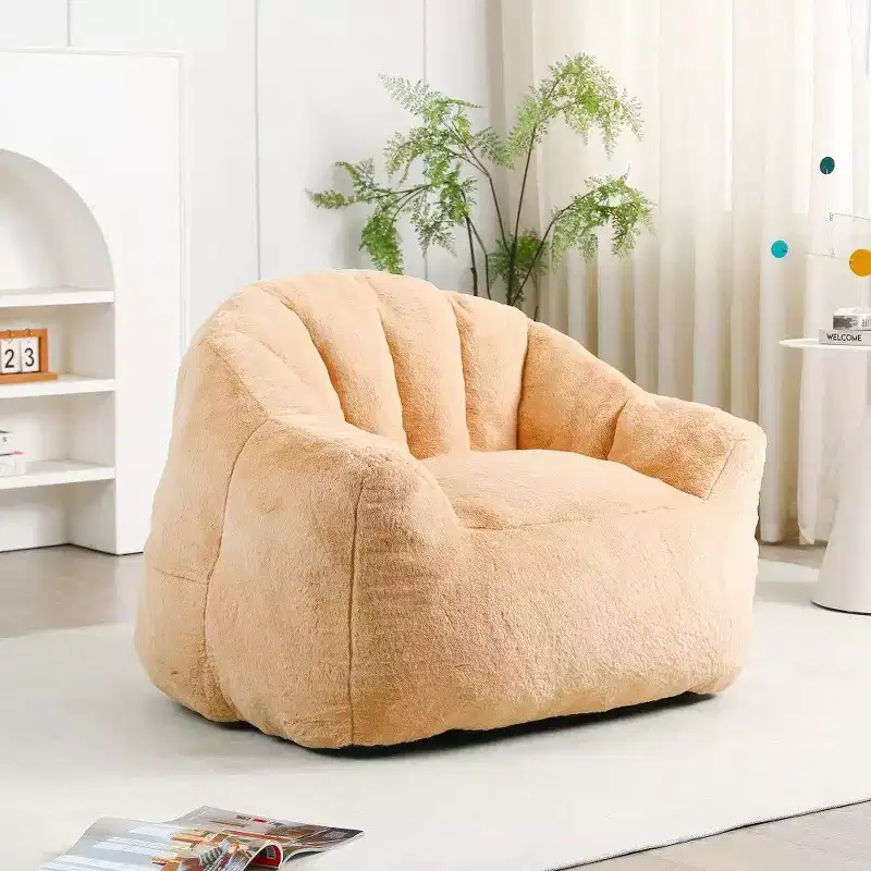 TUYOHW Beanbag Chair with Armrests,High-Density Memory Foam-Filled Lounger,Large Lazy Sofa for Adults Living Room,Removable and Washable Cover