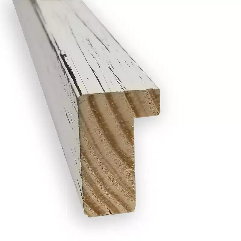19 x 25 Non-Beveled Shiplap White Narrow Wood Wall Mirror - Amanti Art: Modern Rectangular, Includes Mount Hardware