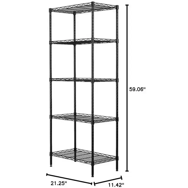Metal Storage Shelves Home Kitchen Microwave Oven Rack Organizer Black