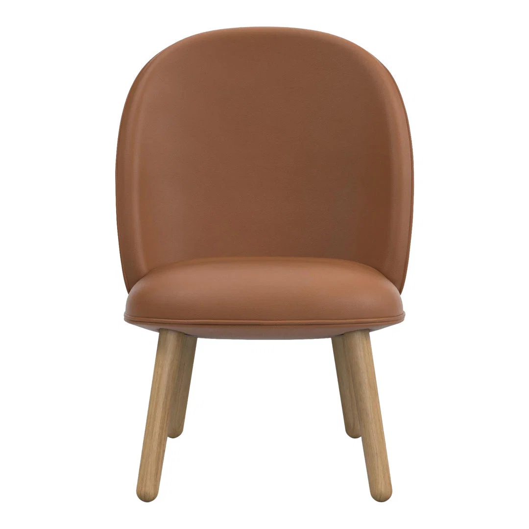 Urban Modern Velour or Leather Lounge Chair with Flat-Pack Assembly for Living Room