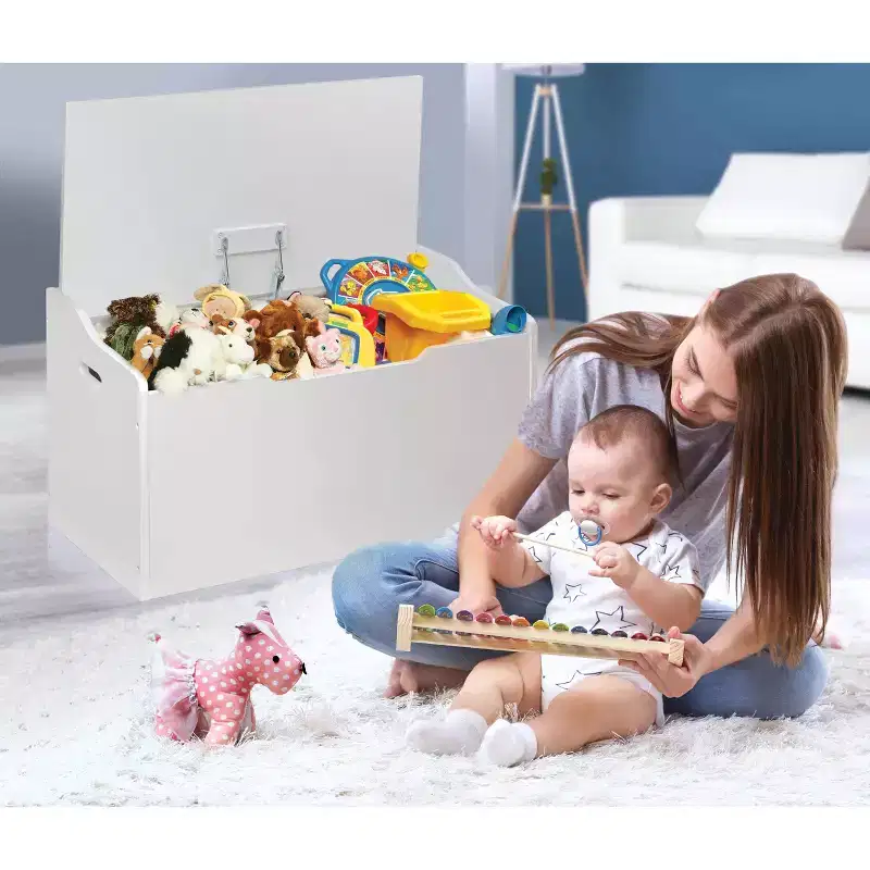 Bench Top Toy Box White