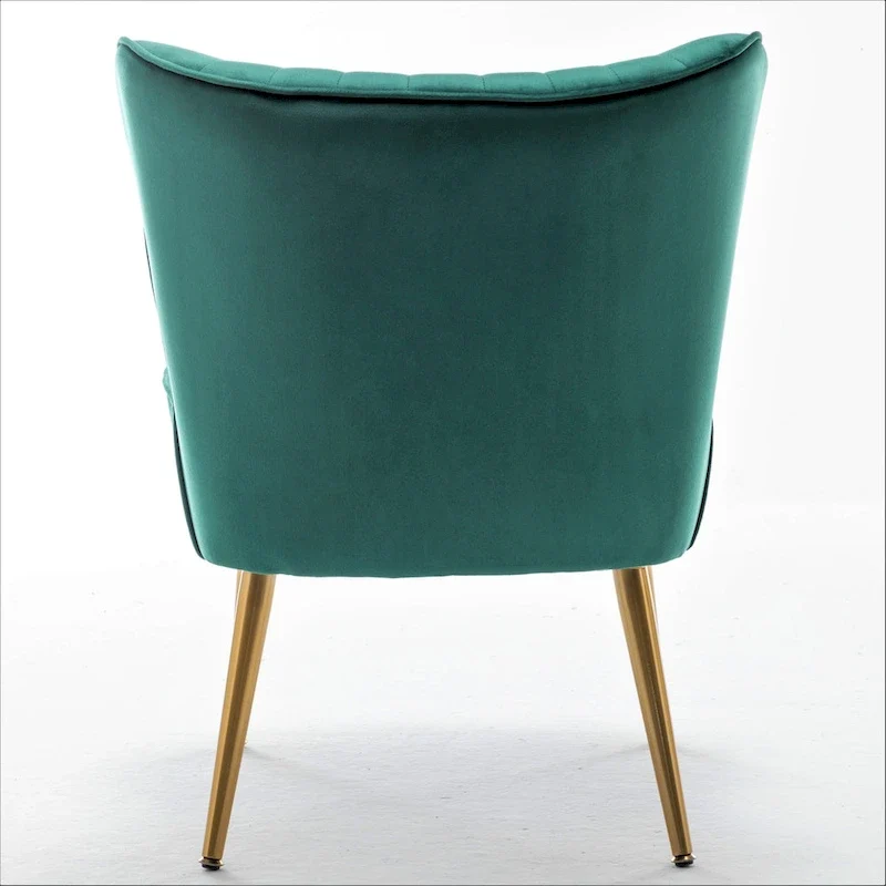 Sauter 23.2 Wide Mid-Century Modern Microfiber Accent Chair with Metal Leg