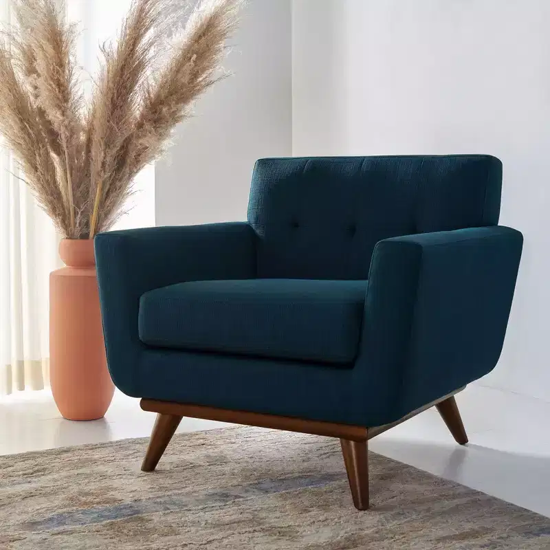 Linen Tufted Arm Chair