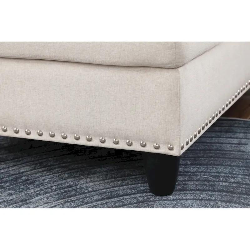 Alger 98 Wide Left Hand Facing Sofa & Chaise with Ottoman