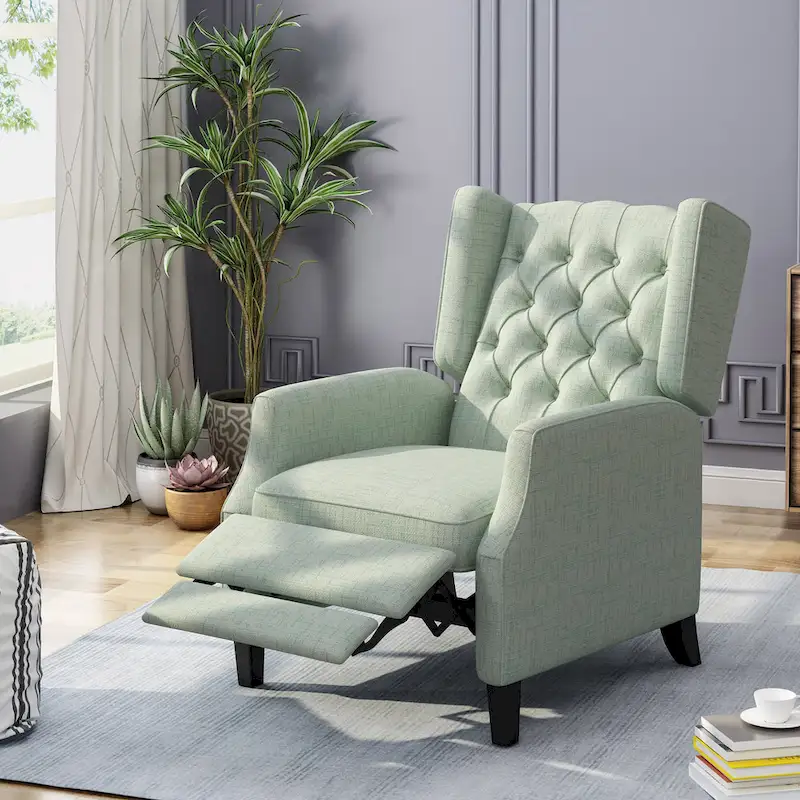 Keating Traditional Wingback Recliner by Christopher Knight Home