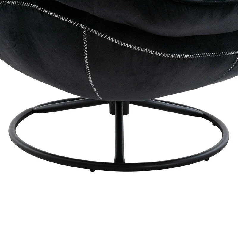 Accent chair TV Chair Living room Chair Grey with ottoman