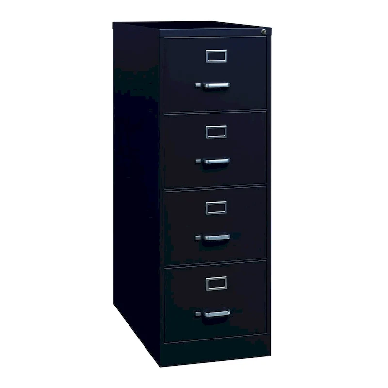 4-Drawer Legal Size Steel Vertical File Cabinet - 26.5D Commercial Grade