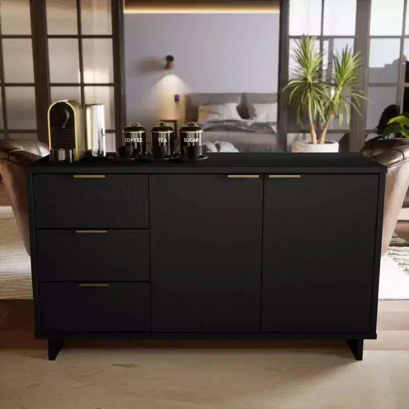55.07 Granville Modern 3 Drawer Sideboard - Manhattan Comfort