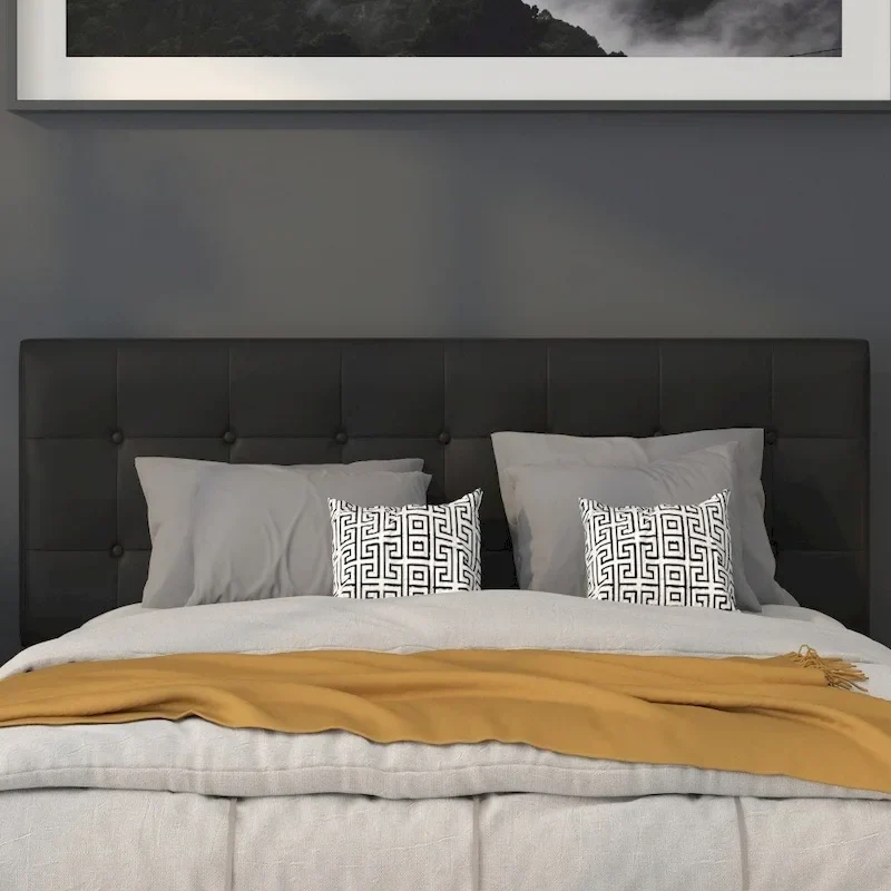 Button Tufted Upholstered Headboard