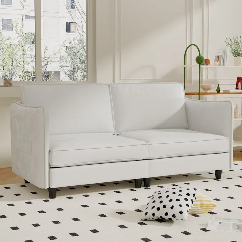 Christopher Knight Home - Hadley 74.27 Loveseat Sofa with Mid-Century Modern Design