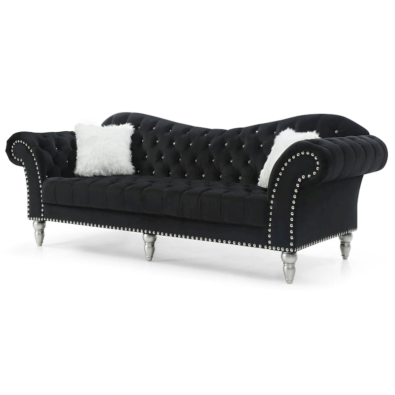 Wilshire Velvet Tufted Sofa